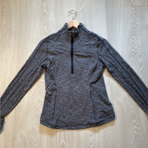 Lululemon Run Briskly 1/2 Zip Coco Pique Black White size 8 - Picture 7 of 15